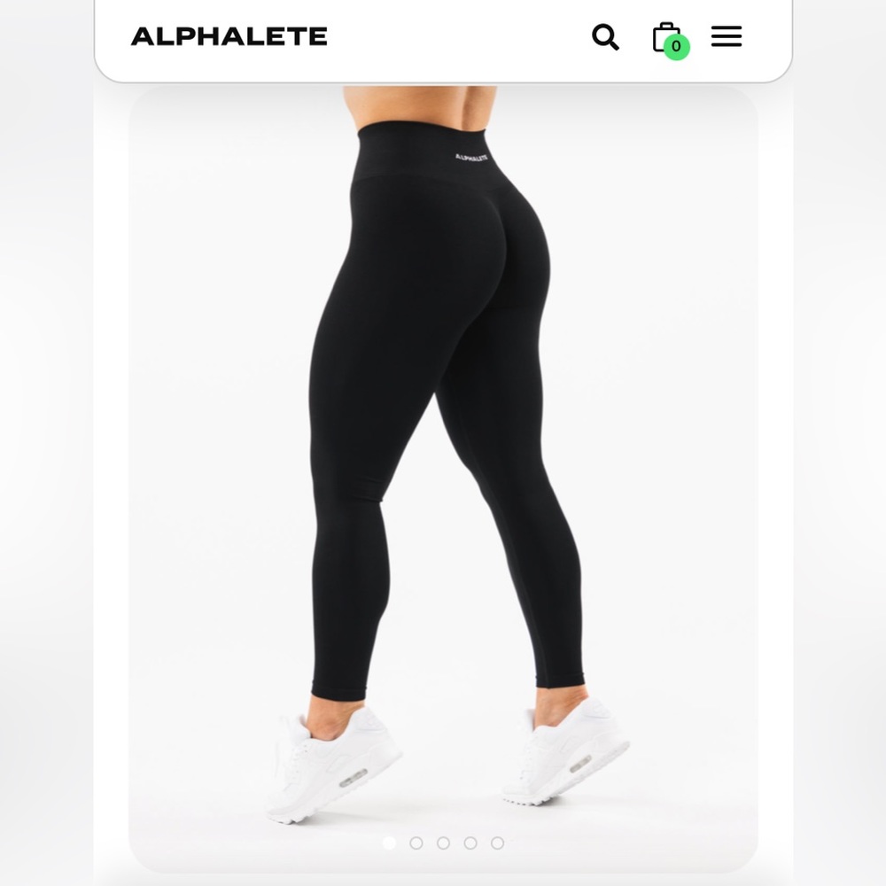 ALPHALETE Amplify Black Scrunch Legging New in Packaging